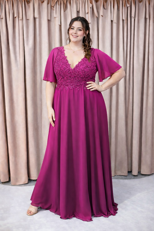Abendkleid Gerti - Fuchsia
