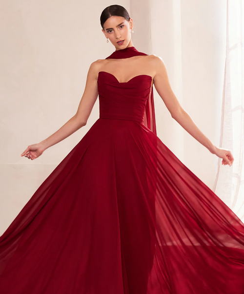 Abendkleid Terry - Burgundy