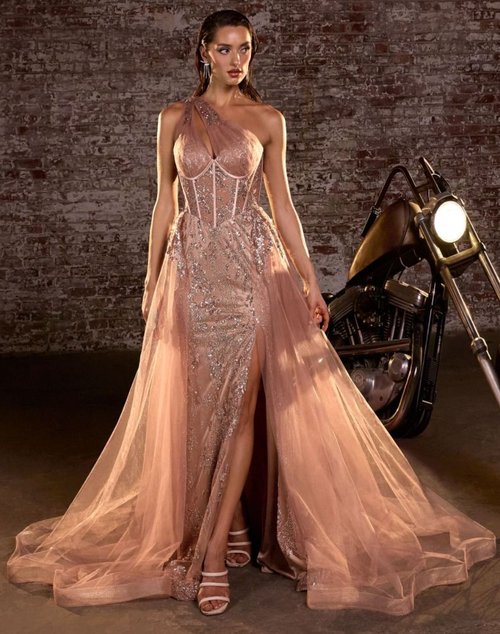 Abendkleid Lexa - Mocha Gold