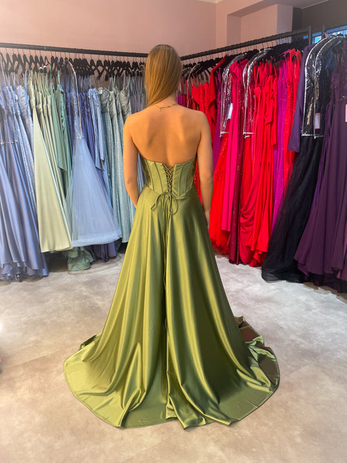 Satinkleid Ninette - Greenery