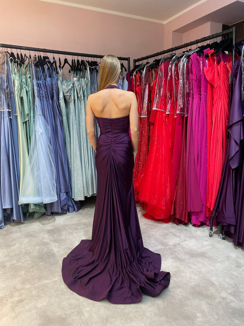 Abendkleid Noriko - Eggplant