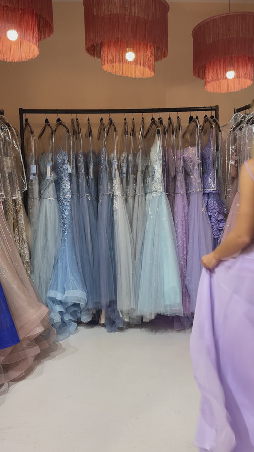 Abendkleid mit Beinschlitz " Felie - Lilac "