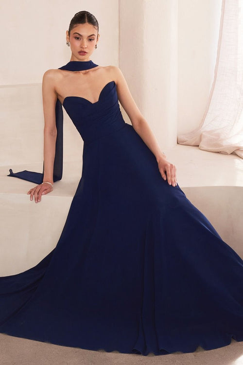 Abendkleid Terry - Navy